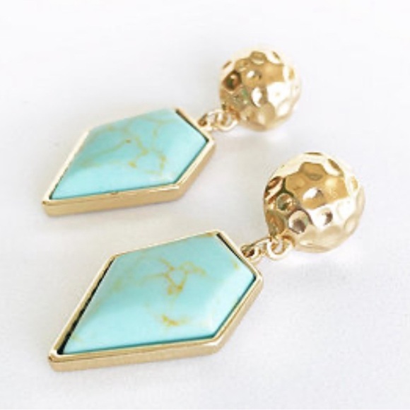 Sanctuary Project Blue Stone Geo Drop Earrings - Picture 16 of 17